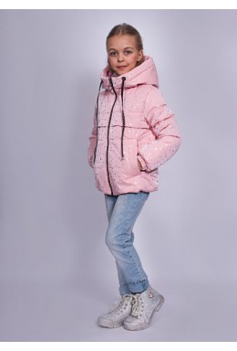 Happy Family розовая демисезонная куртка для девочки Капли